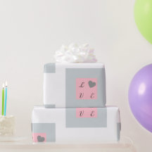 Hübsche Liebe Text in einem Quadrat-Design Rosa un