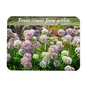 Hübsche Lila Allium Garden Blume Motivierend Magnet