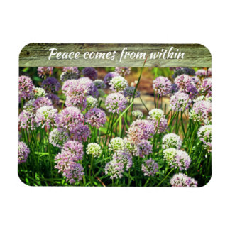 Hübsche Lila Allium Garden Blume Motivierend Magnet