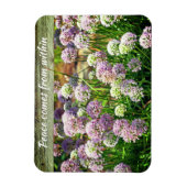 Hübsche Lila Allium Garden Blume Motivierend Magnet (Vertikal)