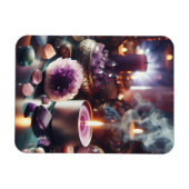 Hübsche Lila Amethyst-Edelsteine und Kristalle Magnet (Horizontal)