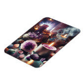 Hübsche Lila Amethyst-Edelsteine und Kristalle Magnet (Linke Seite)