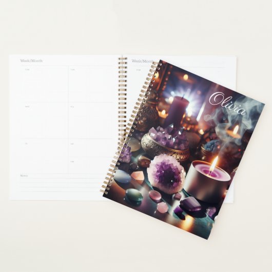 Hübsche Lila Amethyst-Edelsteine und Kristalle Planer (Anzeige)