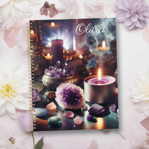 Hübsche Lila Amethyst-Edelsteine und Kristalle Planer
