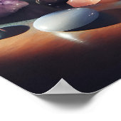 Hübsche Lila Amethyst-Edelsteine und Kristalle Poster (Ecke)