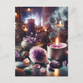 Hübsche Lila Amethyst-Edelsteine und Kristalle Postkarte (Vorderseite)