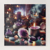 Hübsche Lila Amethyst-Edelsteine und Kristalle Puzzle (Vertikal)