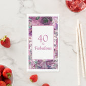 Hübsche Lila Aquarellblume 40 Fantastisch Serviette (Beispiel)