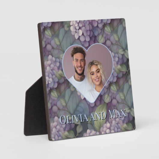 Hübsche lila Aquarellblumen Fotoplatte (Vorderseite)