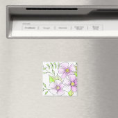 Hübsche lila Aquarellblumen Magnet (In Situ (Geschirrspüler))