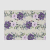 Hübsche lila Aquarellblumen Seidenpapier (Vorderseite)
