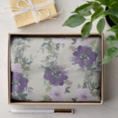 Hübsche lila Aquarellblumen Seidenpapier (Geschenk)
