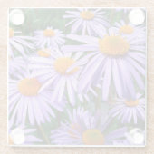 Hübsche Lila Aster Glasuntersetzer (Rückseite)