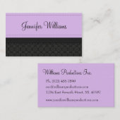 Hübsche lila Aufkleber-Band-Geschäfts-Karten Visitenkarte (Vorne/Hinten)