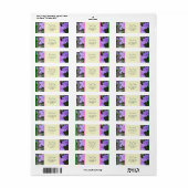 hübsche lila Azalea-Blume adressieren Etiketten (Vorne)