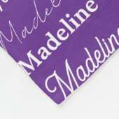 Hübsche Lila benutzerdefinierbare Namenskollage Fleecedecke (Ecke)