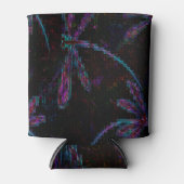 Hübsche Lila blaue Libellen auf Schwarz Dosenkühler (Vorderseite)