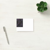 Hübsche Lila blaue Libellen auf Schwarz Post-it Klebezettel (Büro)