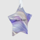 Hübsche Lila blaue Perle Weiße Wirbel Ornament (Vorderseite)