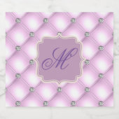 Hübsche Lila Bling Elegante Rodelbahn mit Aussicht Schaumweinetikett (Einzelnes Label)