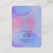 Hübsche Lila Blue-Pink-Ohrensichtkarte Visitenkarte (Rückseite)