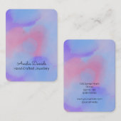 Hübsche Lila Blue-Pink-Ohrensichtkarte Visitenkarte (Vorne/Hinten)