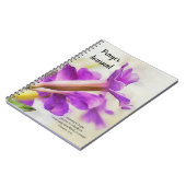 Hübsche Lila Blume Art Faith Bible Journal Notizblock (Linke Seite)