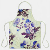 Hübsche Lila Blume auf Grün Schürze (Vorderseite)