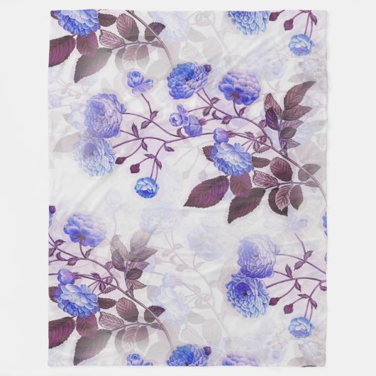 Hübsche Lila Blume Fleecedecke (Vorderseite)