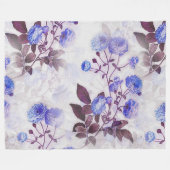 Hübsche Lila Blume Fleecedecke (Vorderseite (Horizontal))