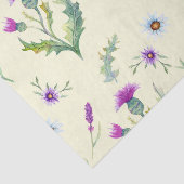 Hübsche lila Blume, gelber Hintergrund Seidenpapier (Ausschnitt)