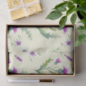 Hübsche lila Blume, gelber Hintergrund Seidenpapier (Geschenk)