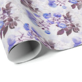 Hübsche Lila Blume Geschenkpapier (Rolleneckpunkt)