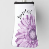 Hübsche lila Blume individuelle Name Frauen Golf Headcover (Rotieren 90)