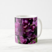 Hübsche Lila Blume Kaffeetasse (VorderseiteRechts)