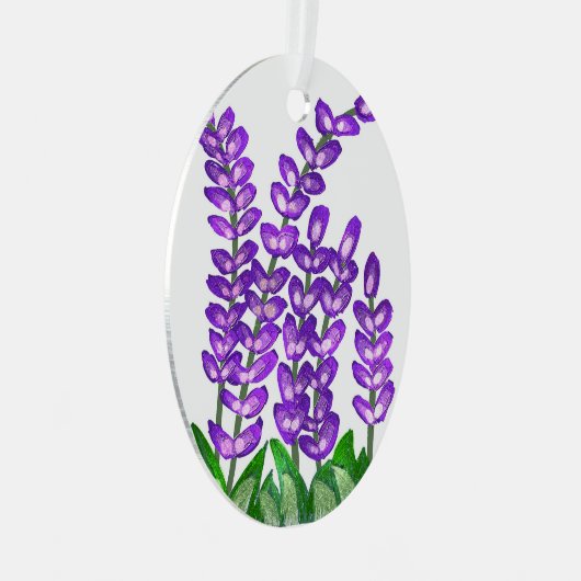 Hübsche Lila Blume Kunst Ornament Aus Metall (Vorderseite Rechts)