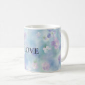 Hübsche Lila Blume Liebe Kaffeetasse (VorderseiteRechts)