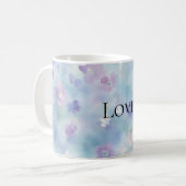Hübsche Lila Blume Liebe Kaffeetasse (Vorderseite Links)