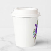 Hübsche Lila Blume Pappbecher (Rechts)