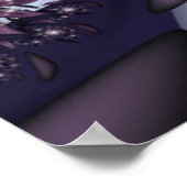 Hübsche Lila Blume Poster (Ecke)