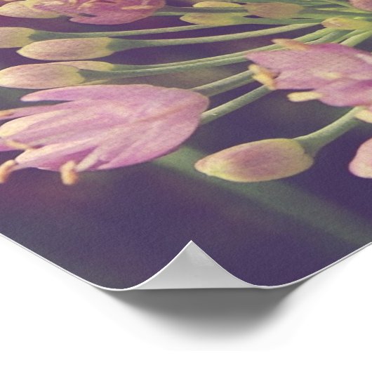 Hübsche Lila Blume Poster (Ecke)