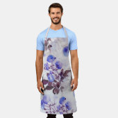 Hübsche Lila Blume Schürze (Getragen)