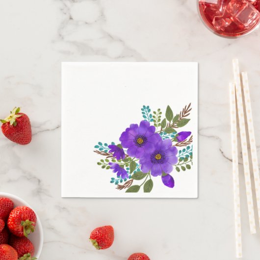 Hübsche Lila Blume Serviette (Beispiel)