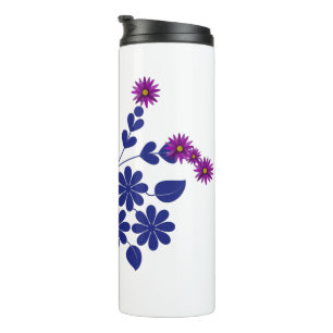 Hübsche lila Blume Thermosbecher