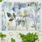 Hübsche lila Blumen Brautparty Geschirrtuch (Gefaltet)