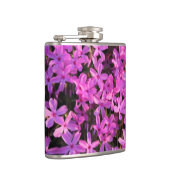 Hübsche lila Blumen-Flasche Flachmann (Rechts)