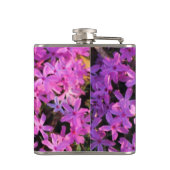 Hübsche lila Blumen-Flasche Flachmann (Rückseite)