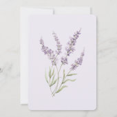 Hübsche lila Blumen Geburtstag   Einladung (Rückseite)