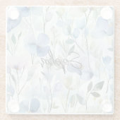 Hübsche lila Blumen  Glasuntersetzer (Rückseite)