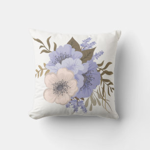 Hübsche lila Blumen Kissen